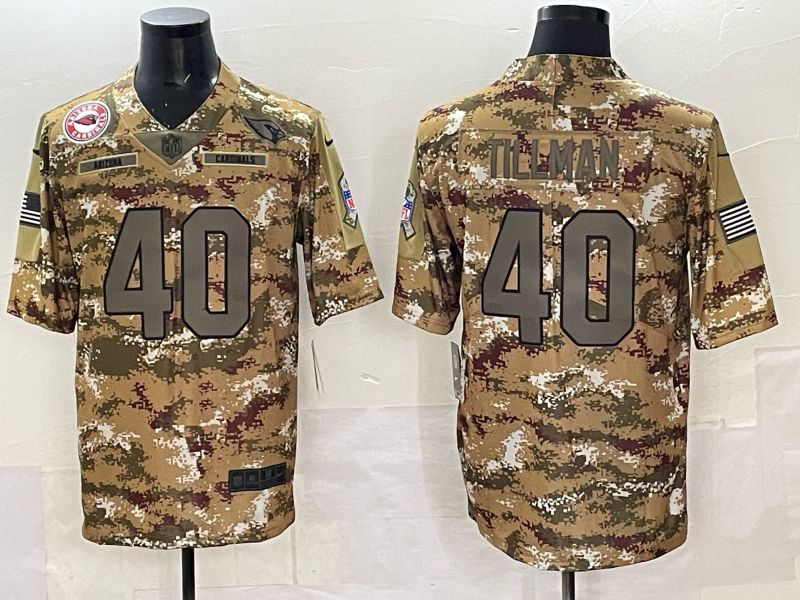 Men Arizona Cardinals 40 Tillman Camo 2025 Nike Limited NFL Jersey 01